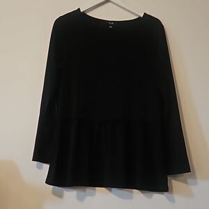 AGB Black peplum top